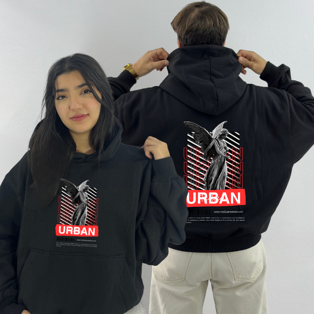 Urban Angel Streetwear Vibe Hoodie Oversized (Unisex)