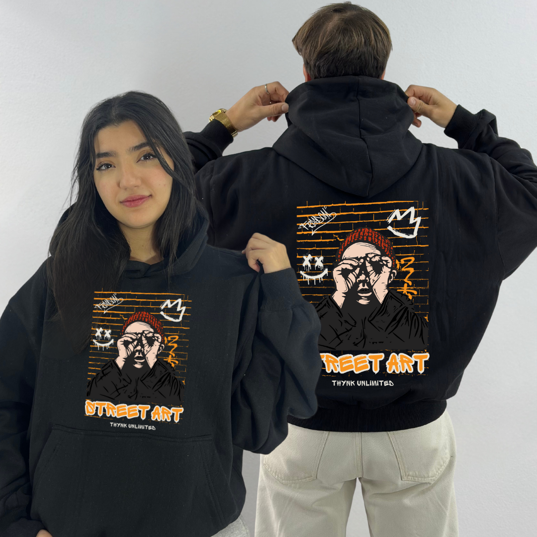 REBEL ART Streetwear Vibe Hoodie Oversized (Unisex)